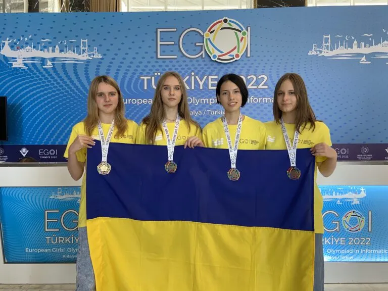 From left to right: Yuliia Tatarinova, Alisa Potomkina, Daryna Karpenko, Uliana Malaniak