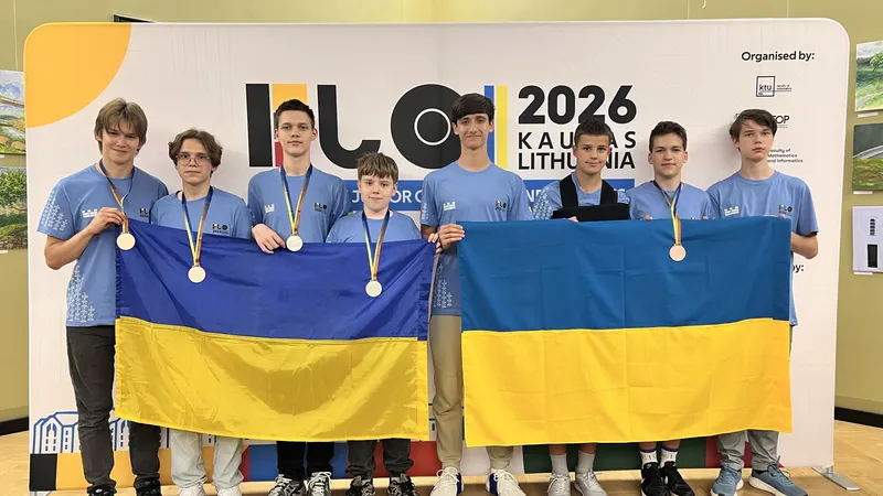 From left to right: Illia Denysiuk, Denys Ilienkov, Maksym Bondarenko, Benedykt Kvasnytsia, Artem Dzhavakhishvili, Oleksandr Chernysh, Oleksii Syvak, Leonid Tuz